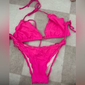 Zaful Hot Pink Bikini Set